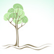 Vector background with tree