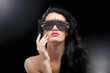 Party girl in club glasses