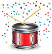 drums with sticks and celebration mood