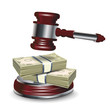 judge gavel and money
