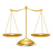 golden scales isolated