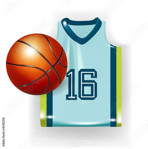 Vector: basketball apparel and ball basketball apparel and ball