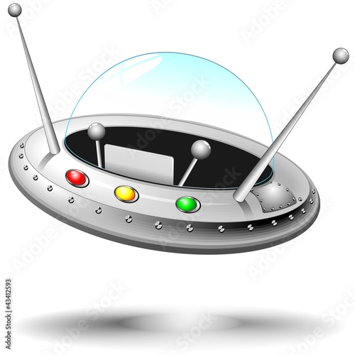 Vector: Astronave Navetta Spaziale UFO Cartoon Spaceship-Vector Astronave Navetta Spaziale UFO Cartoon Spaceship-Vector