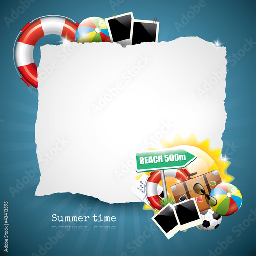 Vektor: Summer glossy background with place for your text Summer glossy background with place for your text