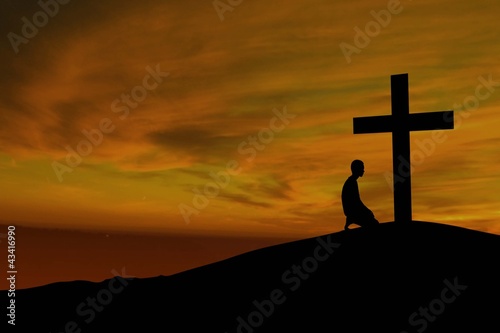 Photo: A mountain cross with a prayer A mountain cross with a prayer