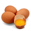 4 rohe Eier