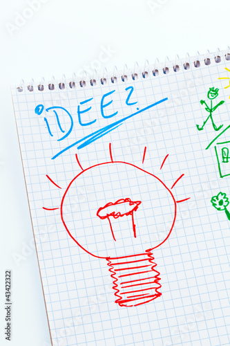 Foto: Notizblock mit Idee Notizblock mit Idee