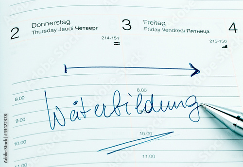 Foto: Eintrag im Kalender: Weiterbildung Eintrag im Kalender: Weiterbildung