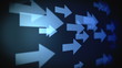 Video of multiple blue arrows