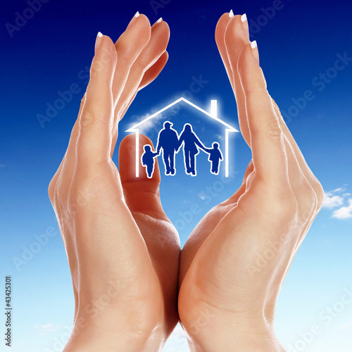 Photo: Family and house Family and house