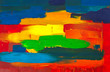Canvas. Hand-painted abstract art backgrounds.