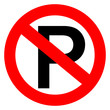 No parking vector sign