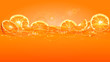 Orange slices in juice