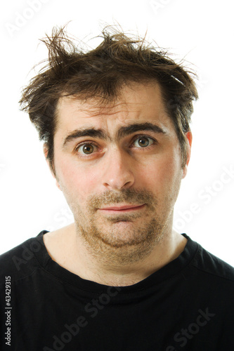 Photo: Hairy tired man Hairy tired man