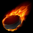 Vector: Burning hockey puck Burning hockey puck