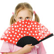 Portrait of the girl with a fan.