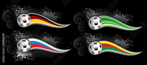 Vector: ball banner black ball banner black