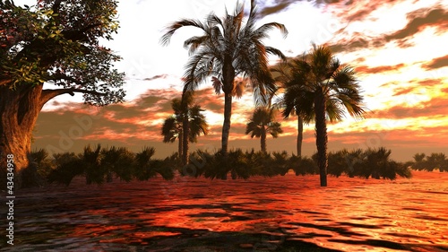 Illustration: Tropical river Tropical river
