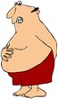 Man with a stomach ache