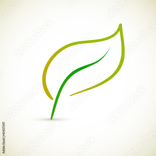 Vector: Green Leaf Conceptual Icon Green Leaf Conceptual Icon