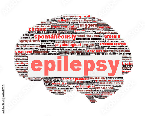Illustration: Epilepsy symbol concept isolated on white Epilepsy symbol concept isolated on white