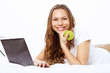 Young woman with notebook