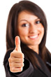 Businesswoman thumbs up