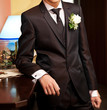 Bridegroom with black dress
