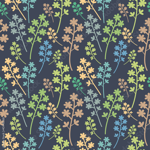 Vector: Seamless multicolored floral pattern Seamless multicolored floral pattern