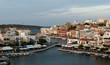Agios Nikolaos. View on evening town and Voulismeni lake