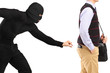 Pickpocket trying to steal a wallet