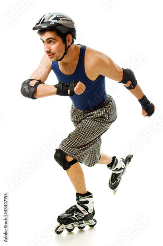 Photo: man in roller blades man in roller blades