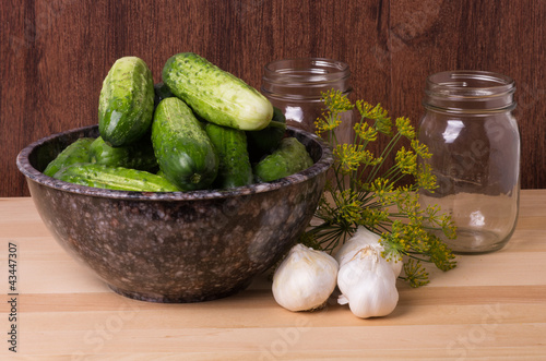 Photo: Pickles or cucumbers with garlic Pickles or cucumbers with garlic