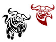 Vector: Bull and buffalo mascots Bull and buffalo mascots