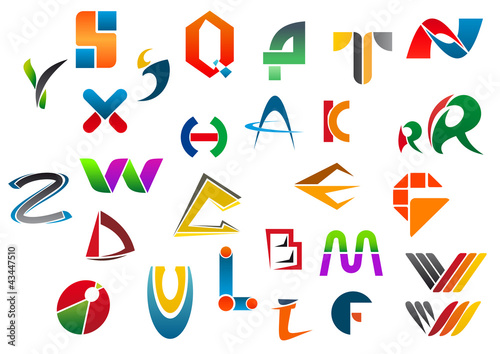Vector: Set of alphabet symbols from A to Z Set of alphabet symbols from A to Z