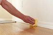 Photo: Dusting a Baseboard Dusting a Baseboard