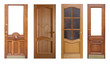 Photo: Set of wooden doors. Isolated ver white Set of wooden doors. Isolated ver white