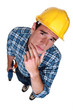 Pensive handyman