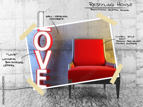 Illustration: Requalification industrial loft space Requalification industrial loft space