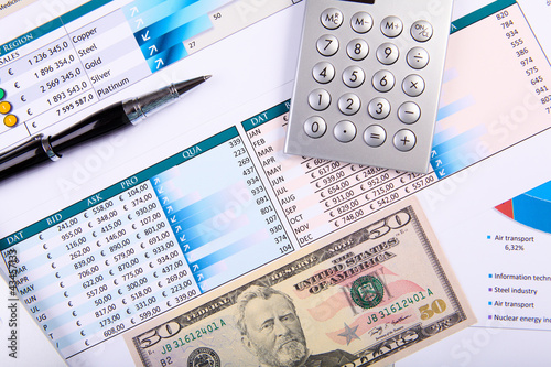 Photo: Financial papers on the table Financial papers on the table