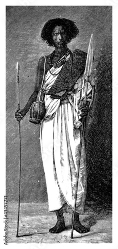 Illustration: Man portrait : traditional African Man portrait : traditional African