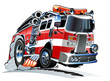 Vector cartoon firetruck