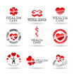 Set of medical icons.