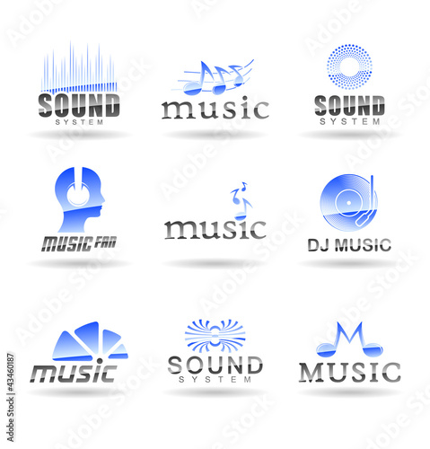 Vector: Set of music icons. Set of music icons.
