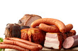 smoked meat and sausages
