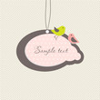 Vector: Vintage frame with birds couple for your design Vintage frame with birds couple for your design