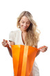 Photo: blonde woman holding shopping bags blonde woman holding shopping bags