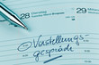 Kalendereintrag Vorstellungsgespräch