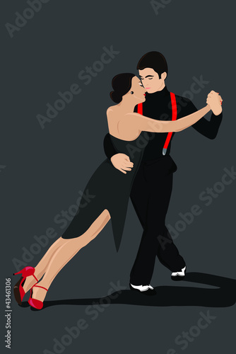 Nowoczesny obraz na płótnie Tango dancers