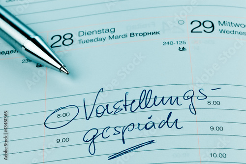 Photo: Kalendereintrag Vorstellungsgespräch Kalendereintrag Vorstellungsgespräch